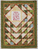Quilt-Puss in the Corner Green and Tan--65"x59"