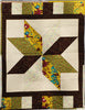 Quilt-Silver Star Brown and Green--32"x42"