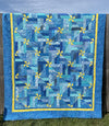 Quilt-Simple Illussions Blue & Yellow Batiks --70"x95.5"