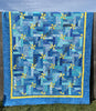 Quilt-Simple Illussions Blue & Yellow Batiks --70"x95.5"