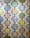 Quilt-Solid Center w/ Patterned Points (Kaffe) --70"x88"