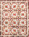 Quilt-Star of Hope Red and Tan--63"x80"