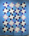 Quilt-Tessellating Cherries in Blue--50"x60"