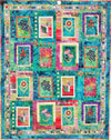 Quilt-Wild Flowers on Batik--56"x72"