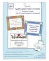 Quilt Label Fabric Sheets