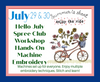 Machine Embroidery with Spree Club July 29th & 30th @ 9AM