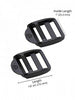 Strap Adjuster-Black Metal 1 inch Set of 2