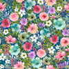 Petal Whispers: 108 Wide Packed Floral Navy