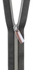 Black #5 Nylon Gunmetal Coil Zippers: 3yds and 9 Pulls