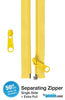 50" Separating Zipper + Extra Slide - Dandelion