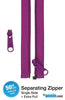 50" Separating Zipper + Extra Slide - Tahiti