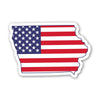 Iowa USA Flag Pattern Sticker
