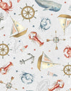 At the Helm: Light Gray Nautical Icons