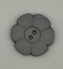 Button-Light Grey Flower 1.25"