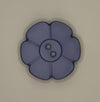 Button-Med Blue Flower 1.25"