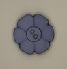 Button-Med Blue Flower 1.25"