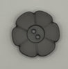 Button-Med Grey Flower 1.25"