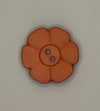 Button-Orange Flower 1.25"