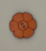 Button-Orange Flower 1.25"