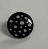 Button-Poly 15mm Black/White Dot