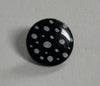 Button-Poly 19mm Black/White Dot
