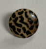 Button-Poly 20mm Brown Cheetah