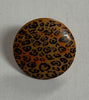 Button-Poly 20mm Orange Cheetah