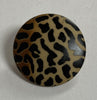 Button-Poly 28mm Brown Cheetah