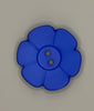 Button-Royal Blue Flower 1.25"