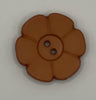 Button-Rust Orange Flower 1.25"