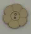 Button-Taupe Flower 1.25"