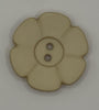 Button-Taupe Flower 1.25"