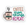 Coffee.Mom Things.Repeat Sticker