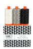 Color Builders 50wt Carrara Black White Kit by Aurifil