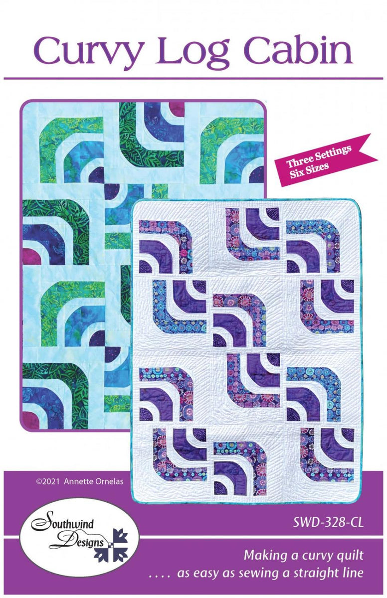 Curvy Log Cabin Pattern Inspired to Sew