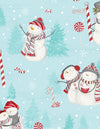 Frosty Merry-Mints:Teal Scenic Snowmen