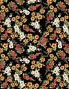 Garden Gate Roosters: Black Floral
