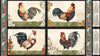Garden Gate Roosters: Placemat Panel