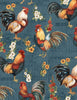 Garden Gate Roosters: Teal All Over