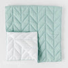 Quilted Pillow Cover Blank 19 in x 19 in - Mist Blue
