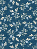 Sapphire Blossoms: Medium Floral -Navy