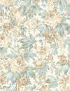 Sapphire Blossoms: Packed Floral- Cream