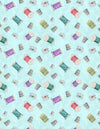 Sew Be It: Teal Spools,Thimbles & Bobbins