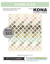 Stained Glass Kona Quilt Pattern & Fat Quarter Bundle