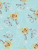 Sunflower Sweet: Lt. Teal Bicycle