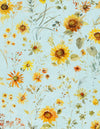 Sunflower Sweet: Lt. Teal Flowers