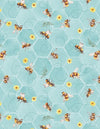 Sunflower Sweet: Teal Bees