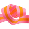 Tula Pink Striped Soft Pink/Orange Webbing 1.5" wide